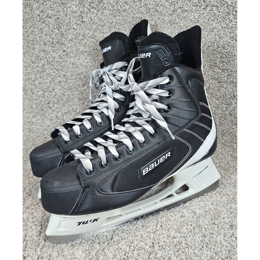 Bauer Flexlite 2.0 Senior Ice Hockey Skates Sz 12R US M13.5 TUUK Lightspeed Pro